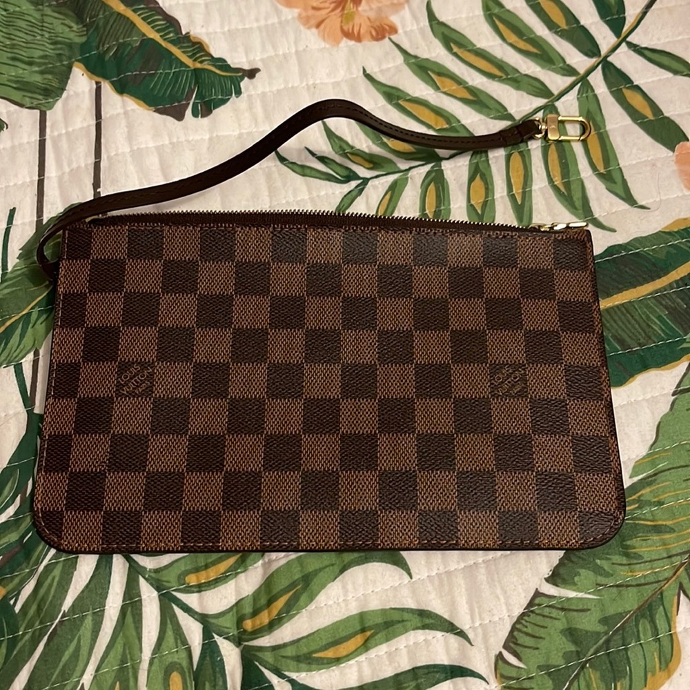 Large DE Louis Vuitton Pouch with Cherry red interior 🍒 Retail is $700 and $440